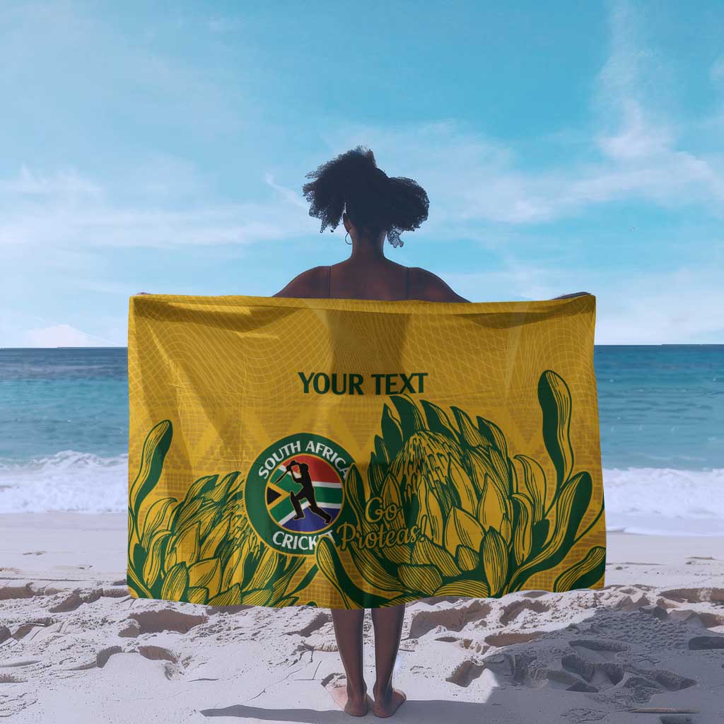 Custom South Africa Cricket Sarong 2024 African Pattern Go Proteas LT14