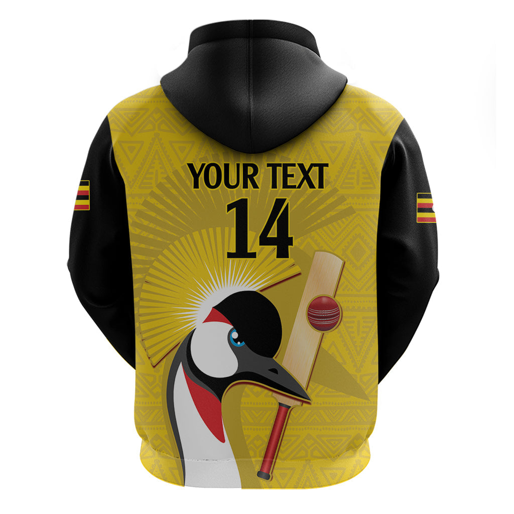 Custom Uganda Cricket Hoodie Ugandan Grey Crowned Crane LT14