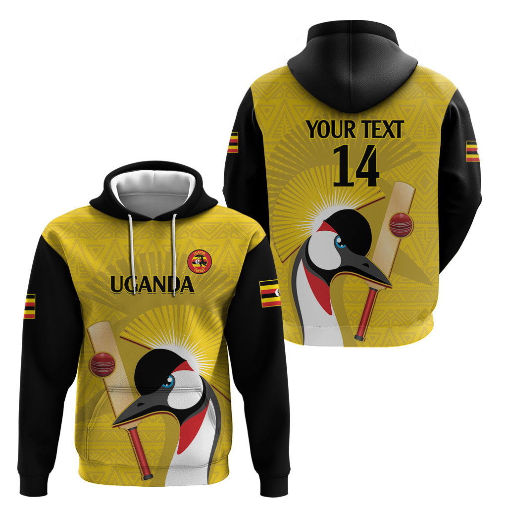 Custom Uganda Cricket Hoodie Ugandan Grey Crowned Crane LT14