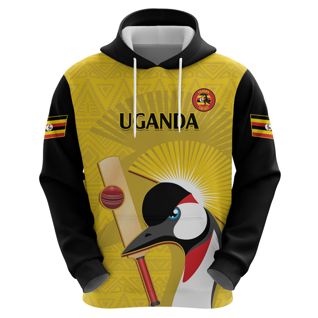 Custom Uganda Cricket Hoodie Ugandan Grey Crowned Crane LT14