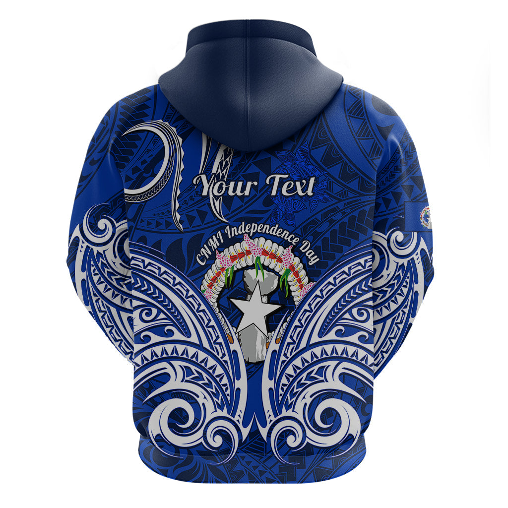 Personalised Independence Day CNMI Hoodie Northern Mariana Islands Tribal Tattoo Pattern LT14