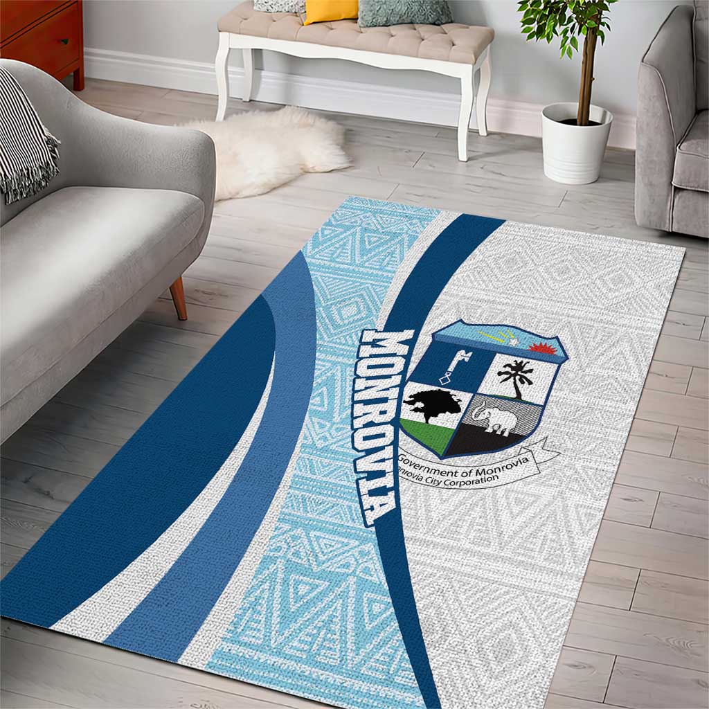 Afro Liberia Monrovia Capital Area Rug African Pattern Curves Style LT14