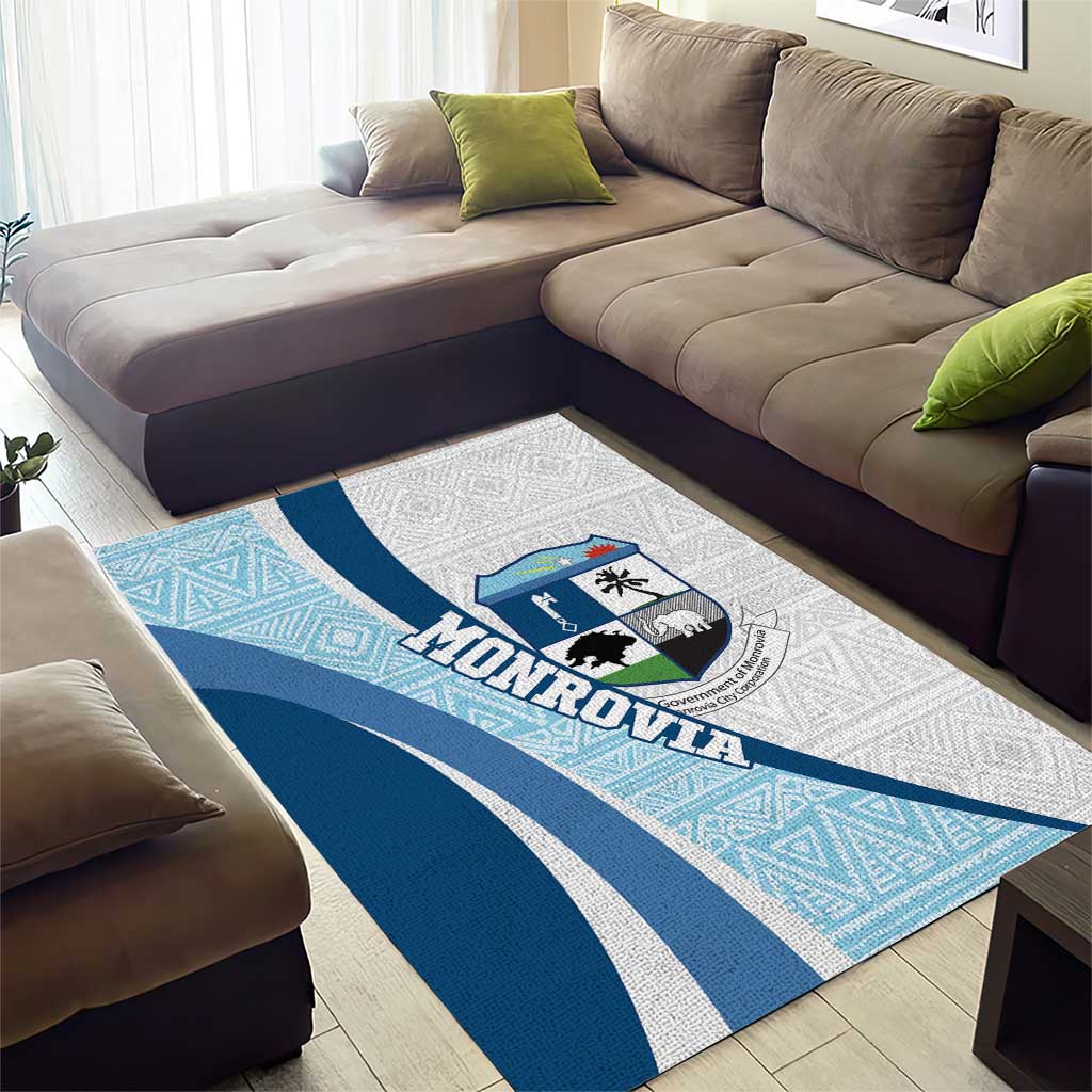 Afro Liberia Monrovia Capital Area Rug African Pattern Curves Style LT14
