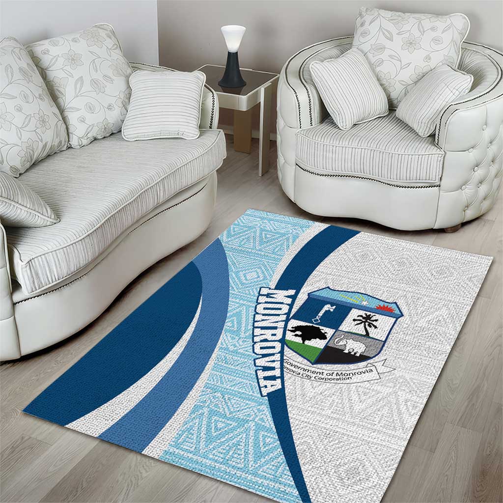 Afro Liberia Monrovia Capital Area Rug African Pattern Curves Style LT14
