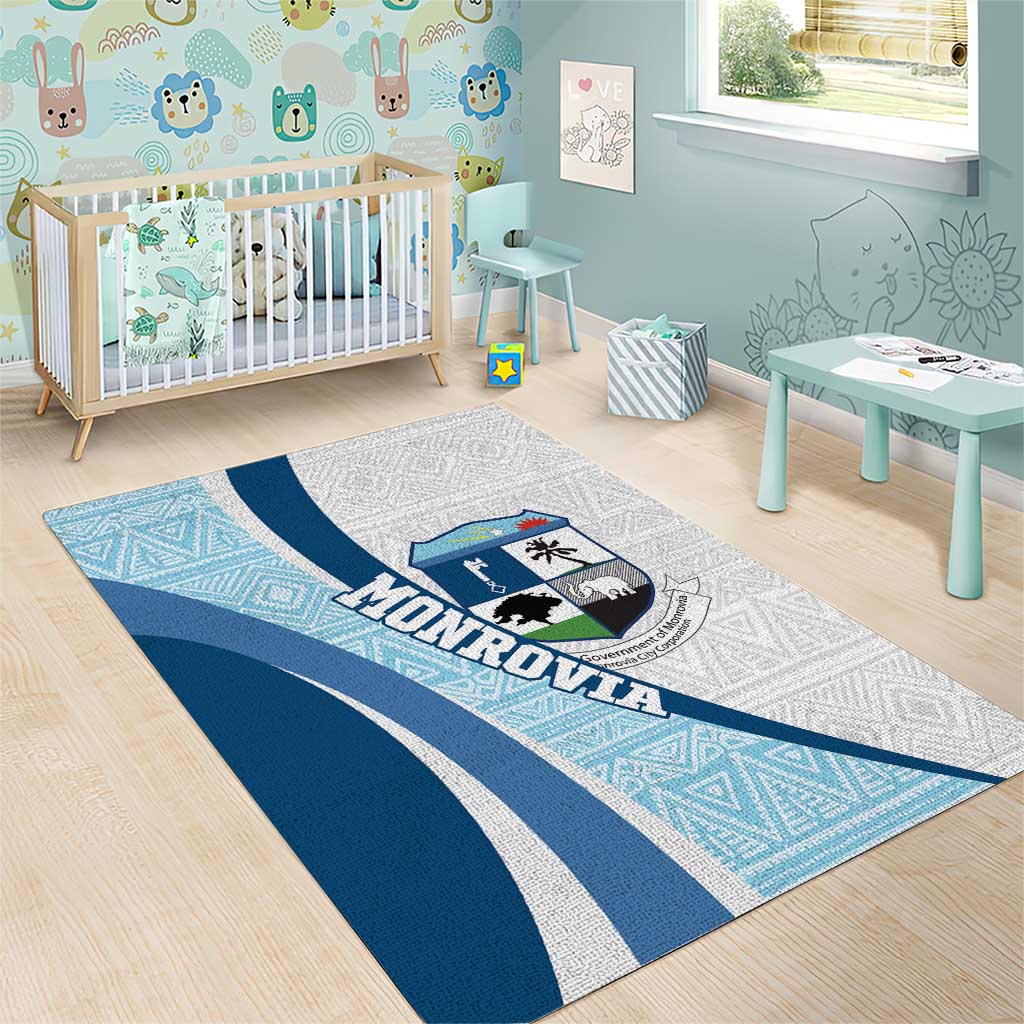 Afro Liberia Monrovia Capital Area Rug African Pattern Curves Style LT14