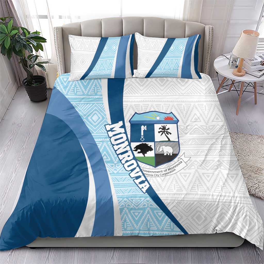 Afro Liberia Monrovia Capital Bedding Set African Pattern Curves Style LT14