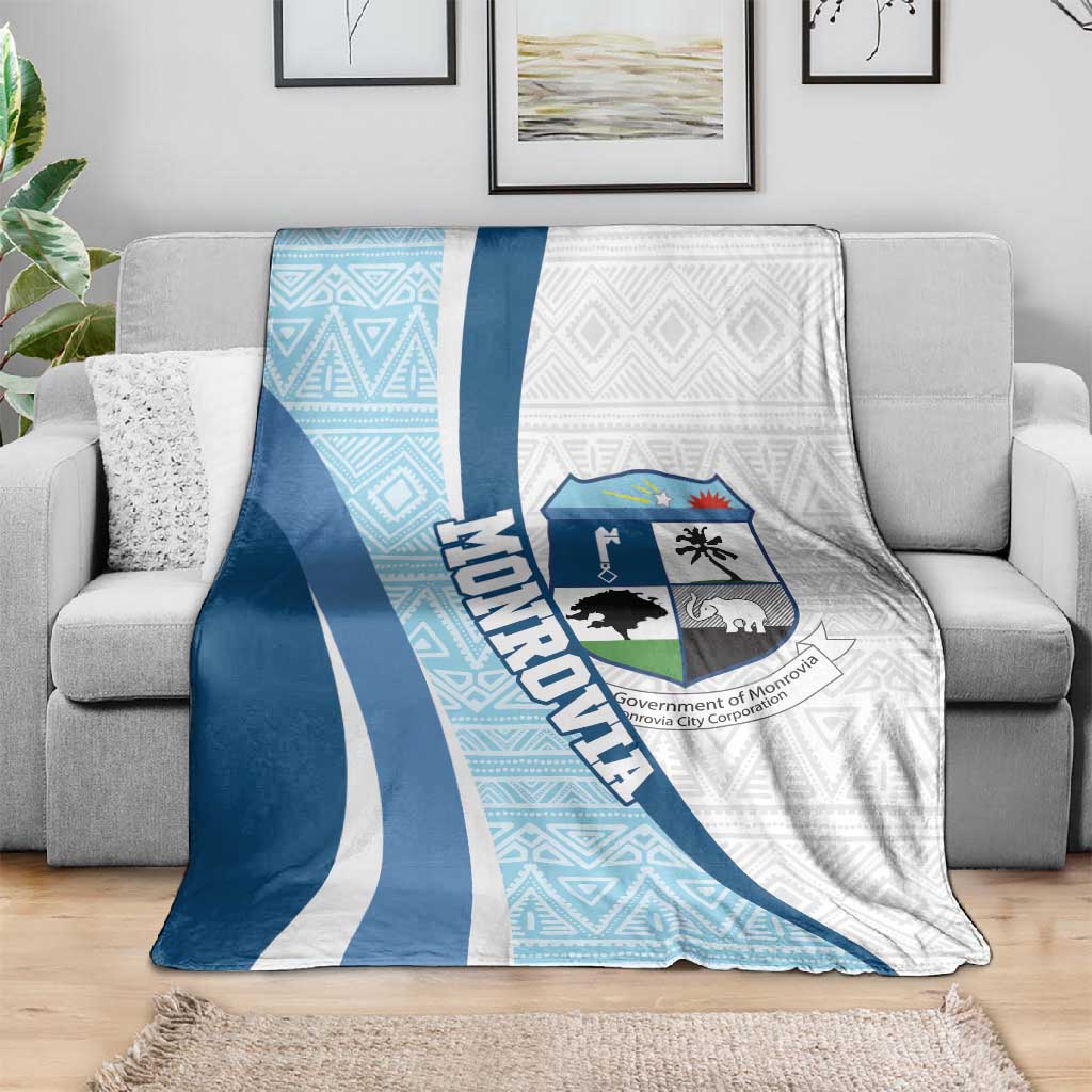 Afro Liberia Monrovia Capital Blanket African Pattern Curves Style LT14