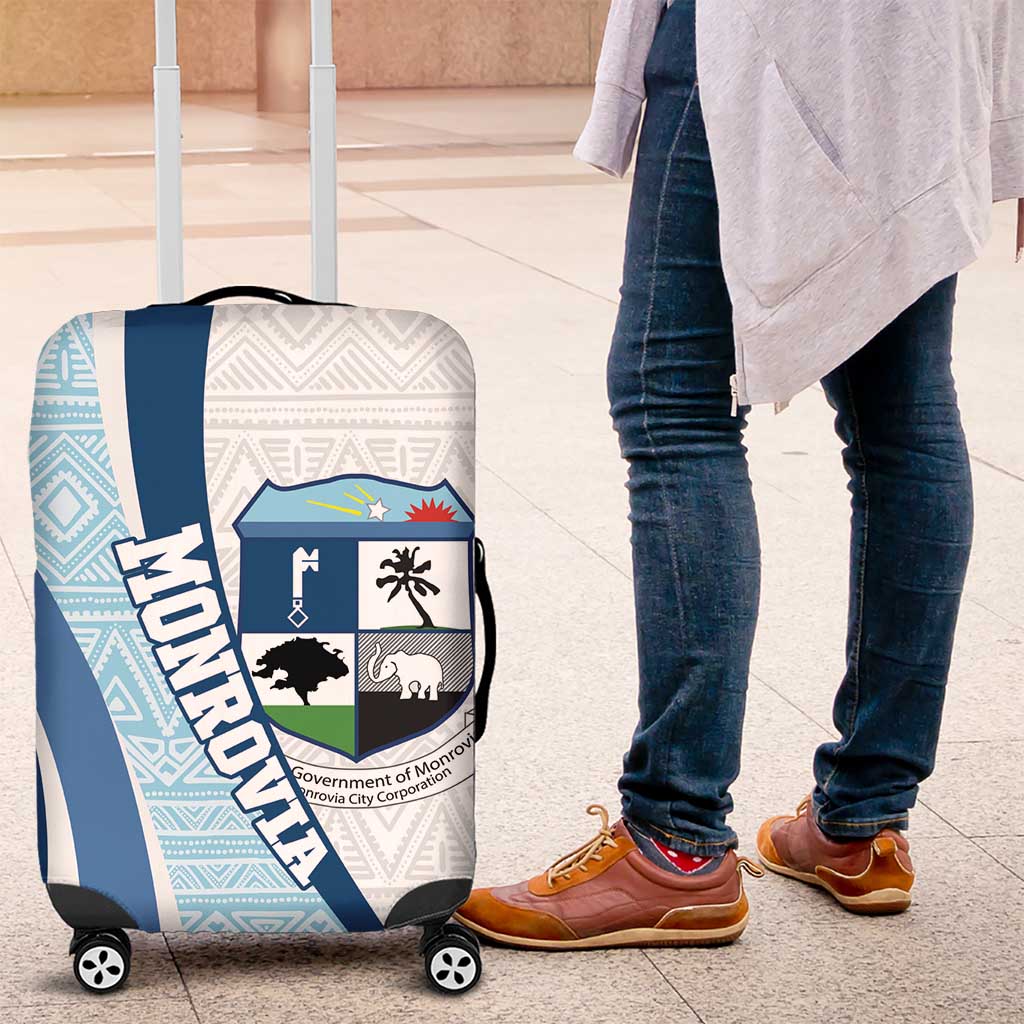 Liberia Monrovia Capital Luggage Cover African Pattern Curves Style LT14