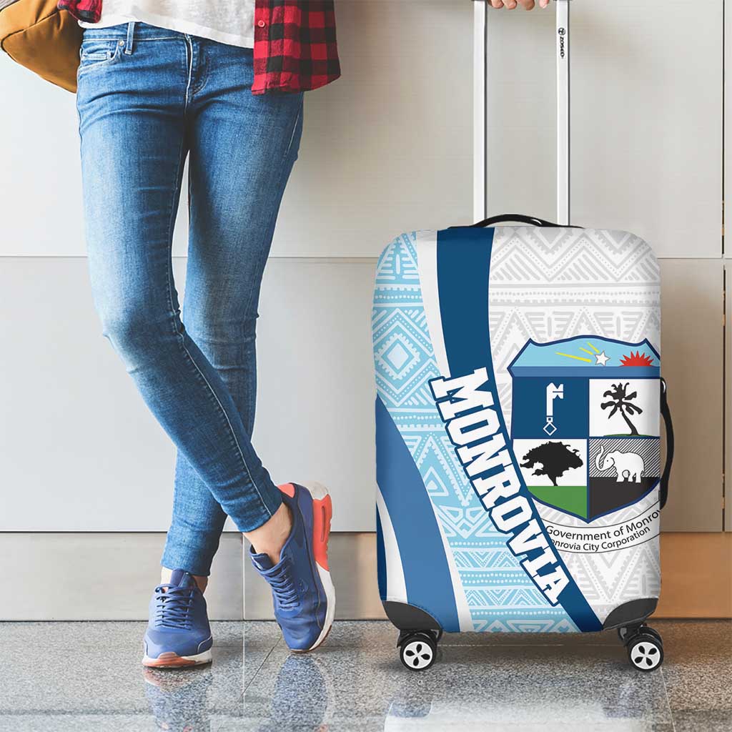 Liberia Monrovia Capital Luggage Cover African Pattern Curves Style LT14