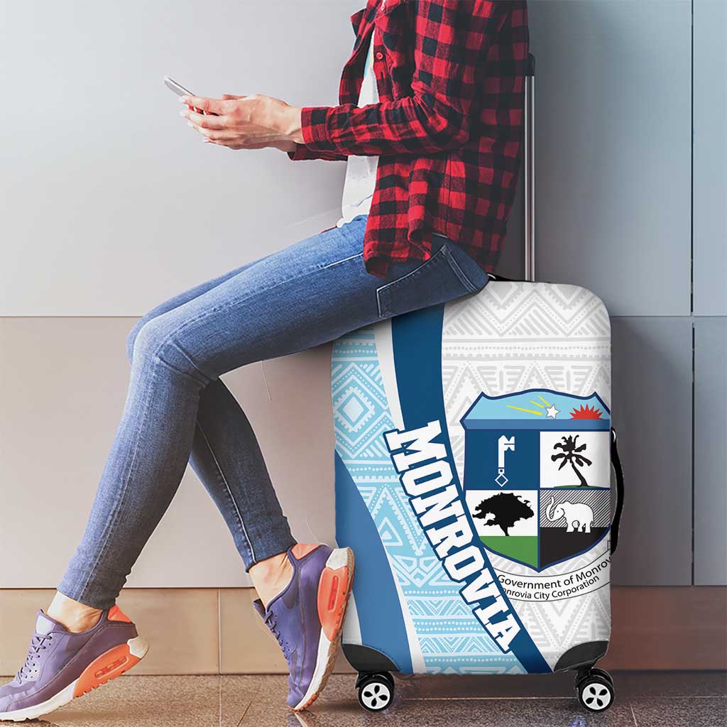 Liberia Monrovia Capital Luggage Cover African Pattern Curves Style LT14