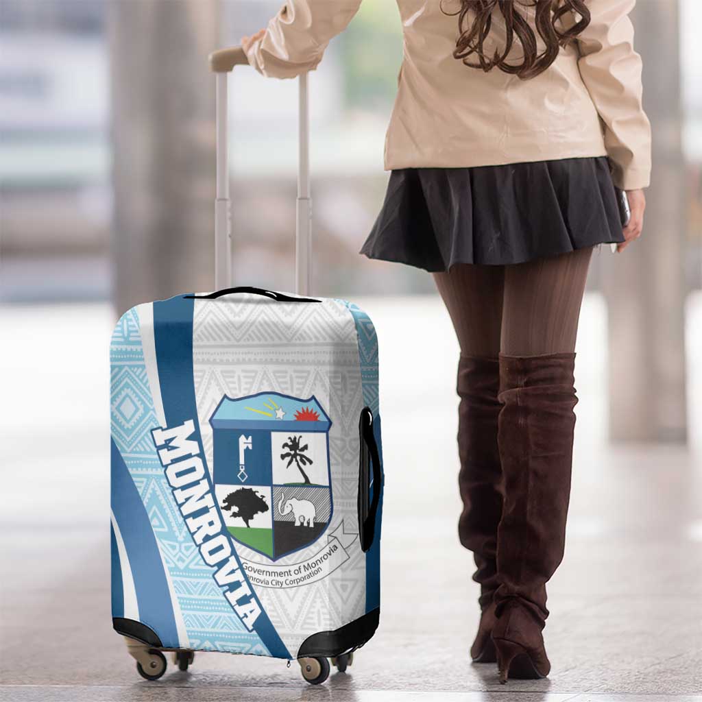 Liberia Monrovia Capital Luggage Cover African Pattern Curves Style LT14