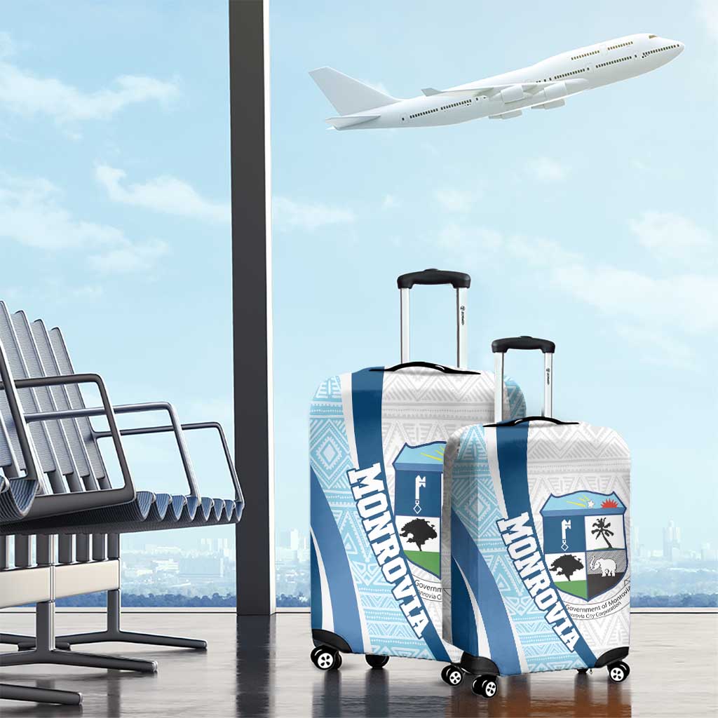 Liberia Monrovia Capital Luggage Cover African Pattern Curves Style LT14