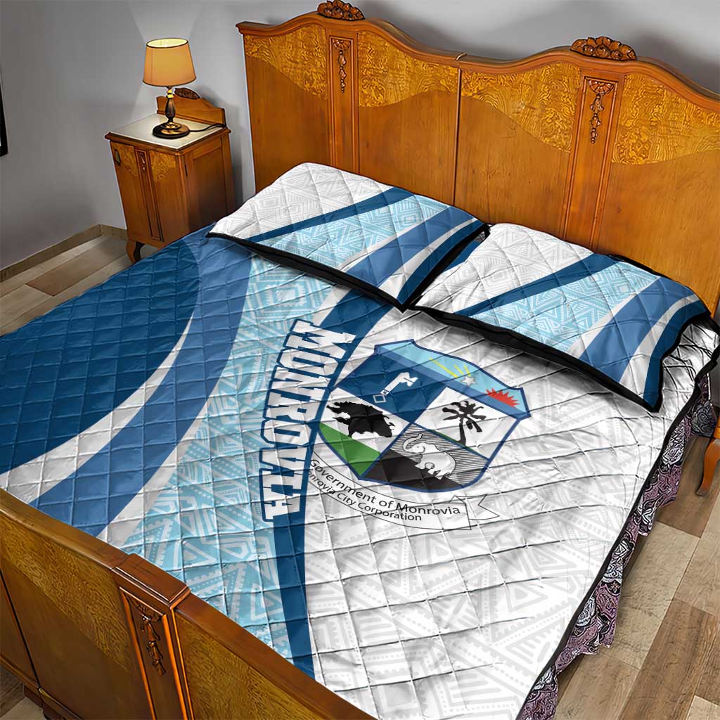 Afro Liberia Monrovia Capital Quilt Bed Set African Pattern Curves Style LT14