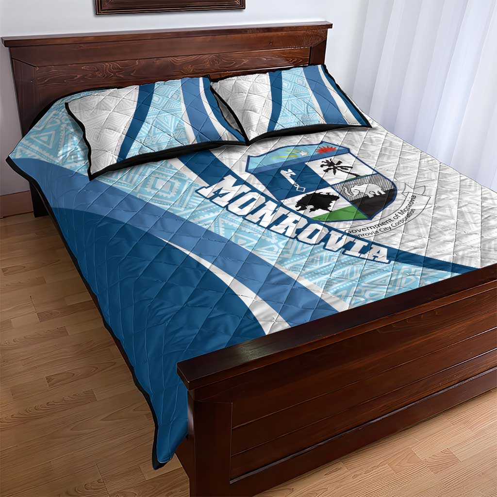 Afro Liberia Monrovia Capital Quilt Bed Set African Pattern Curves Style LT14