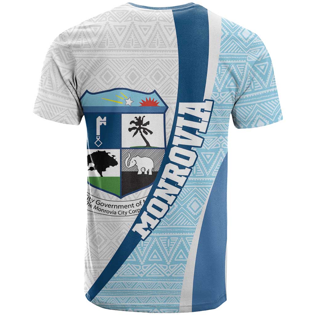 Afro Liberia Monrovia Capital T shirt African Pattern Curves Style LT14