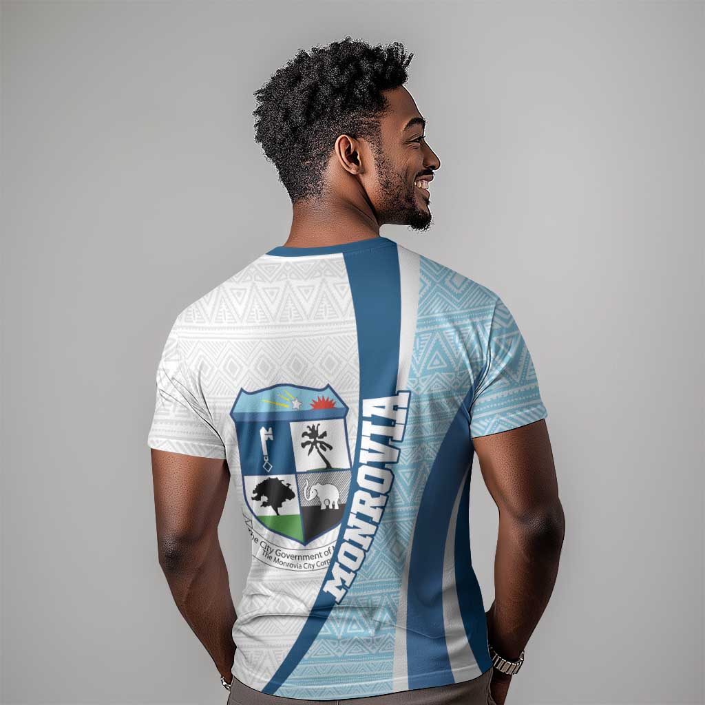 Afro Liberia Monrovia Capital T shirt African Pattern Curves Style LT14