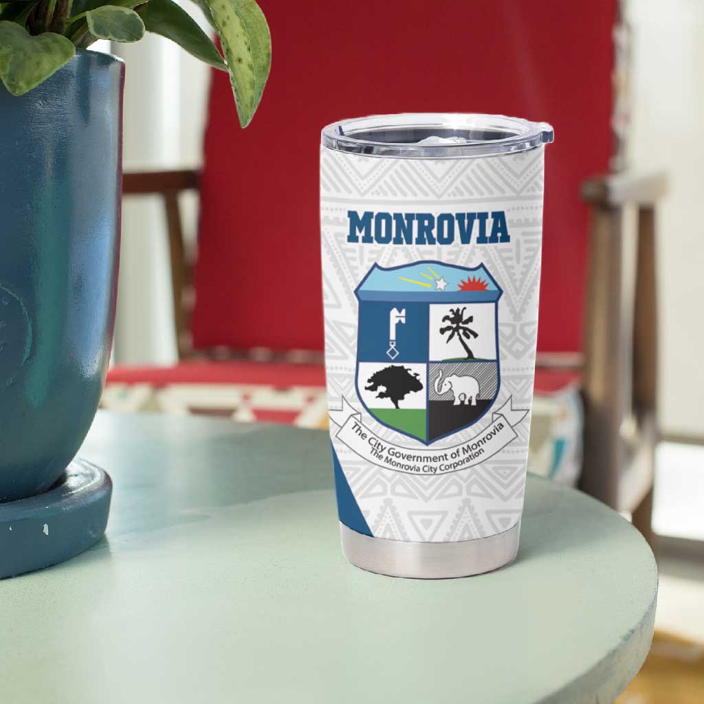 Afro Liberia Monrovia Capital Tumbler Cup African Pattern Curves Style LT14