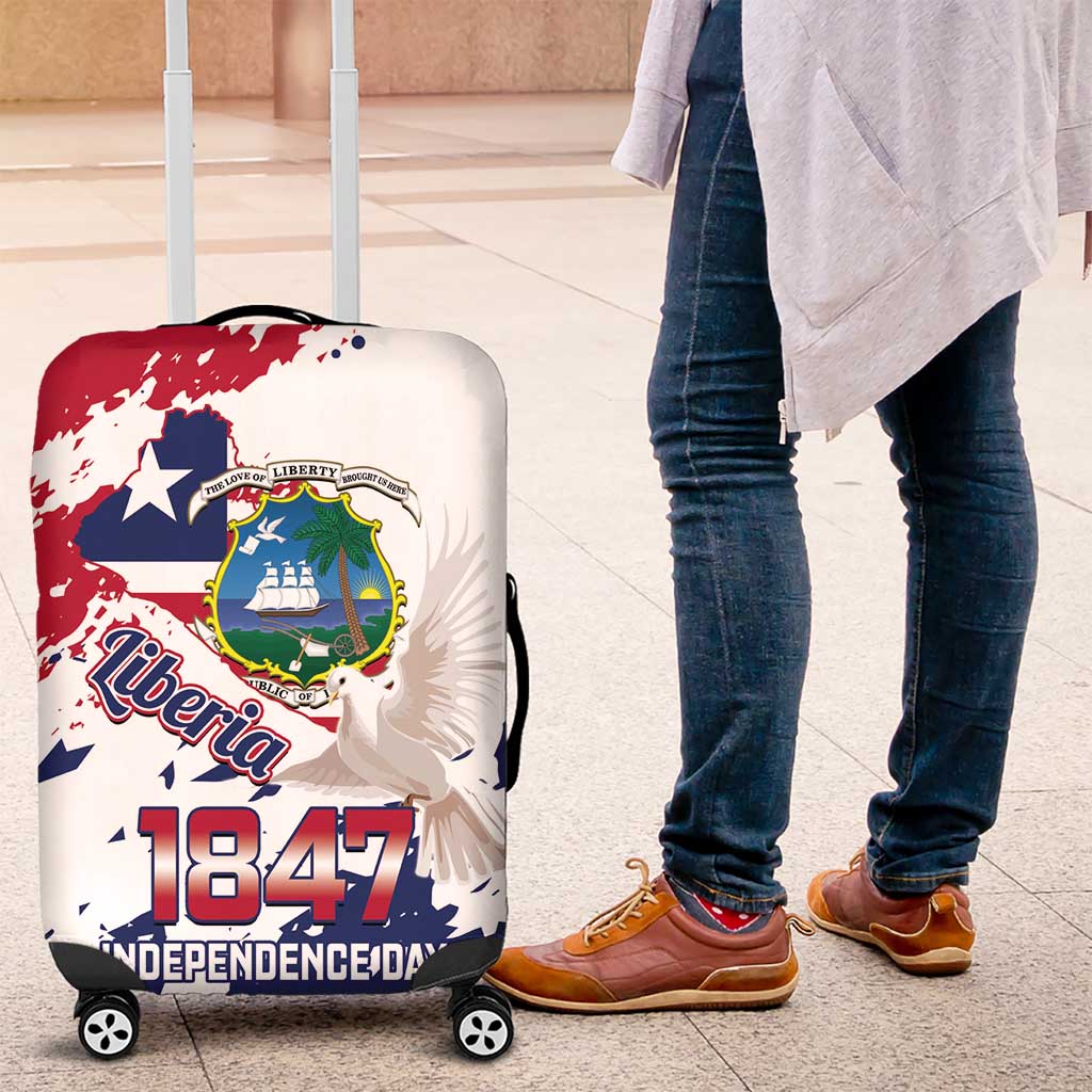 Liberia 1847 Independence Day Luggage Cover Coat Of Arms Grunge Style LT14