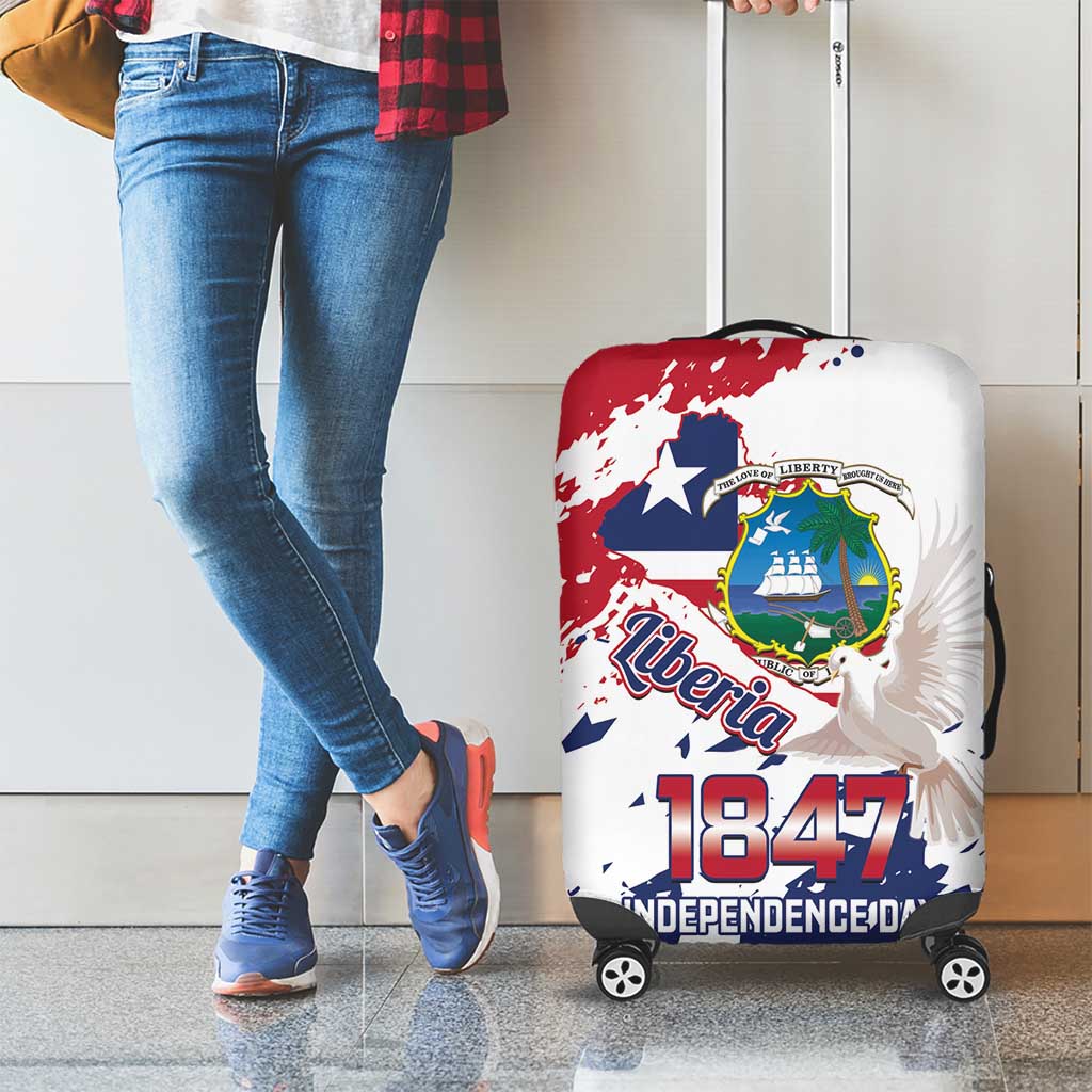 Liberia 1847 Independence Day Luggage Cover Coat Of Arms Grunge Style LT14