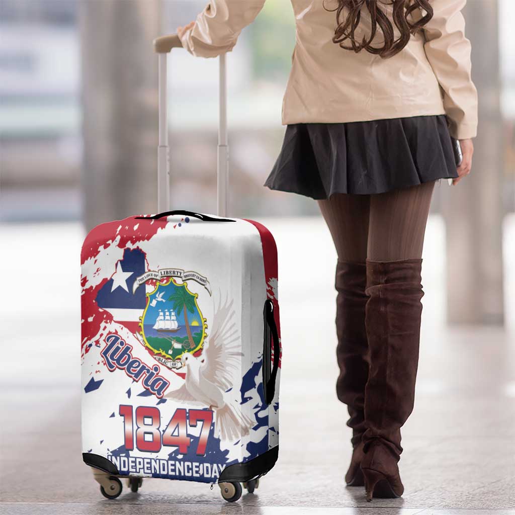 Liberia 1847 Independence Day Luggage Cover Coat Of Arms Grunge Style LT14