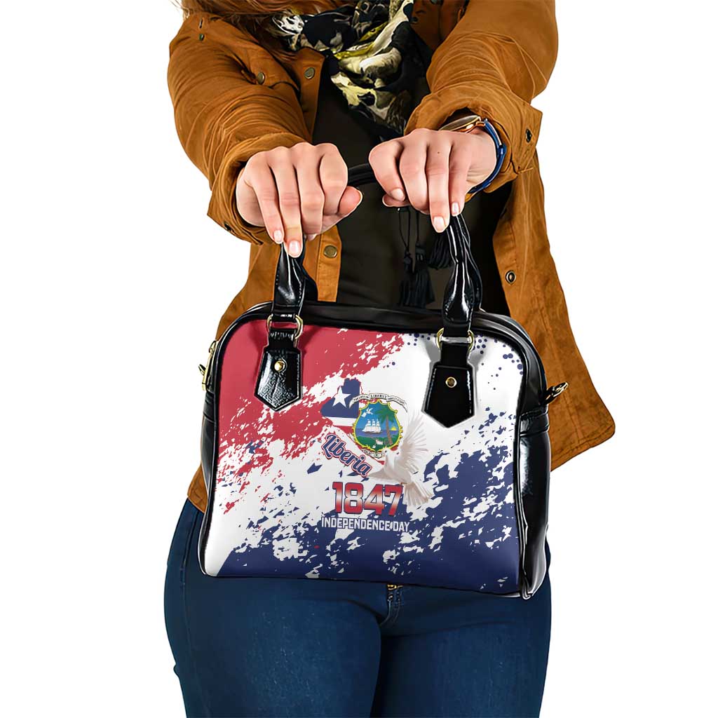 Liberia 1847 Independence Day Shoulder Handbag Coat Of Arms Grunge Style LT14