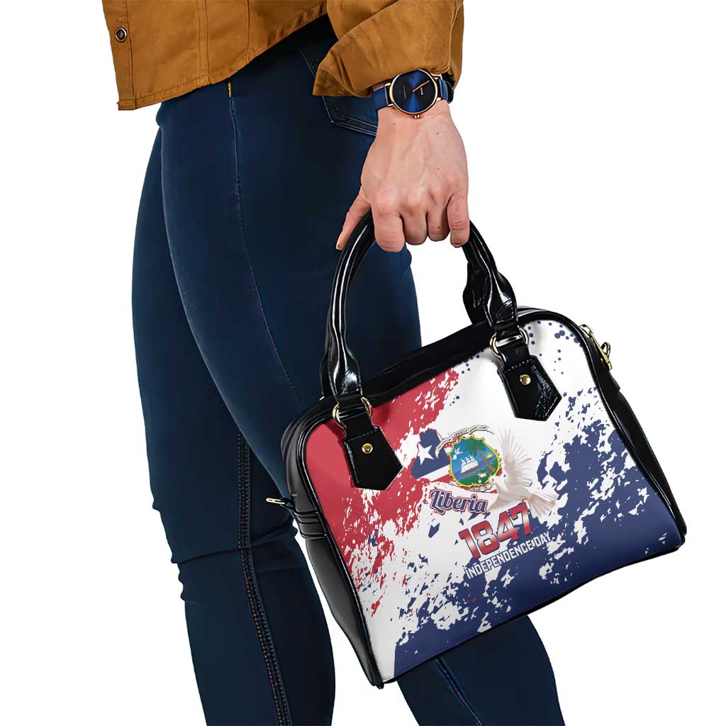 Liberia 1847 Independence Day Shoulder Handbag Coat Of Arms Grunge Style LT14