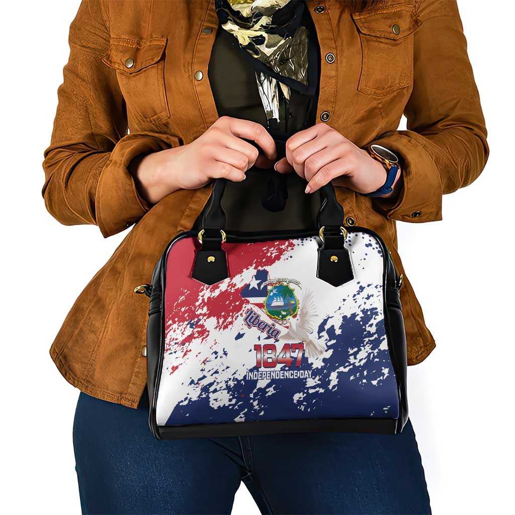 Liberia 1847 Independence Day Shoulder Handbag Coat Of Arms Grunge Style LT14