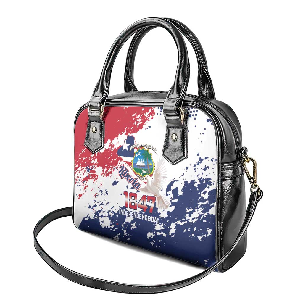 Liberia 1847 Independence Day Shoulder Handbag Coat Of Arms Grunge Style LT14