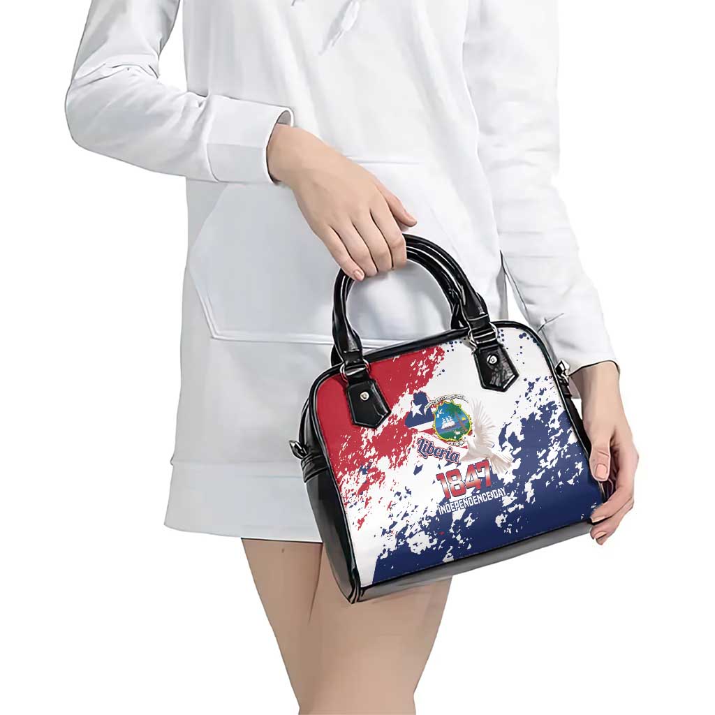 Liberia 1847 Independence Day Shoulder Handbag Coat Of Arms Grunge Style LT14
