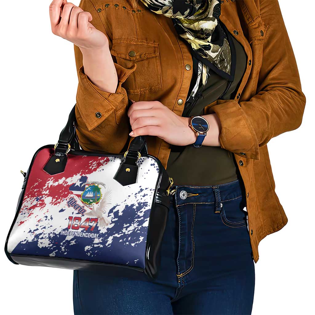Liberia 1847 Independence Day Shoulder Handbag Coat Of Arms Grunge Style LT14
