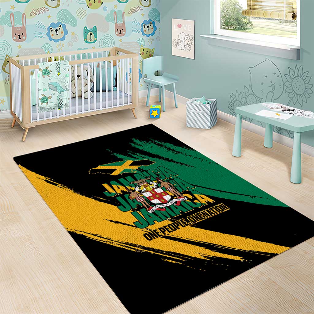 Jumieka Independence Day Area Rug Jamaica One People, One Nation LT14