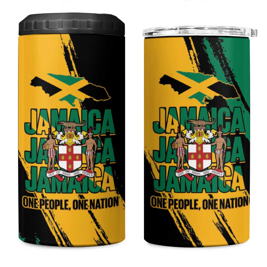 Jumieka Independence Day 4 in 1 Can Cooler Tumbler Jamaica One People, One Nation LT14