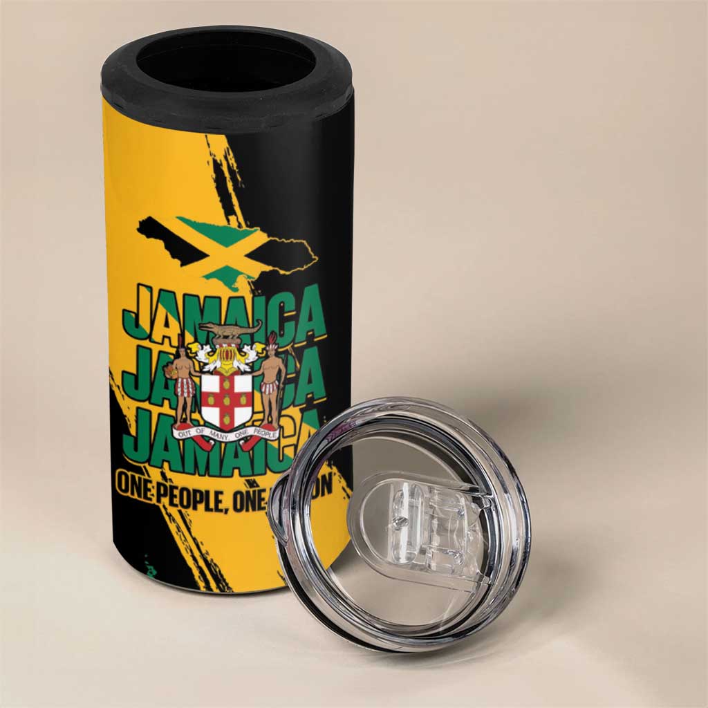 Jumieka Independence Day 4 in 1 Can Cooler Tumbler Jamaica One People, One Nation LT14