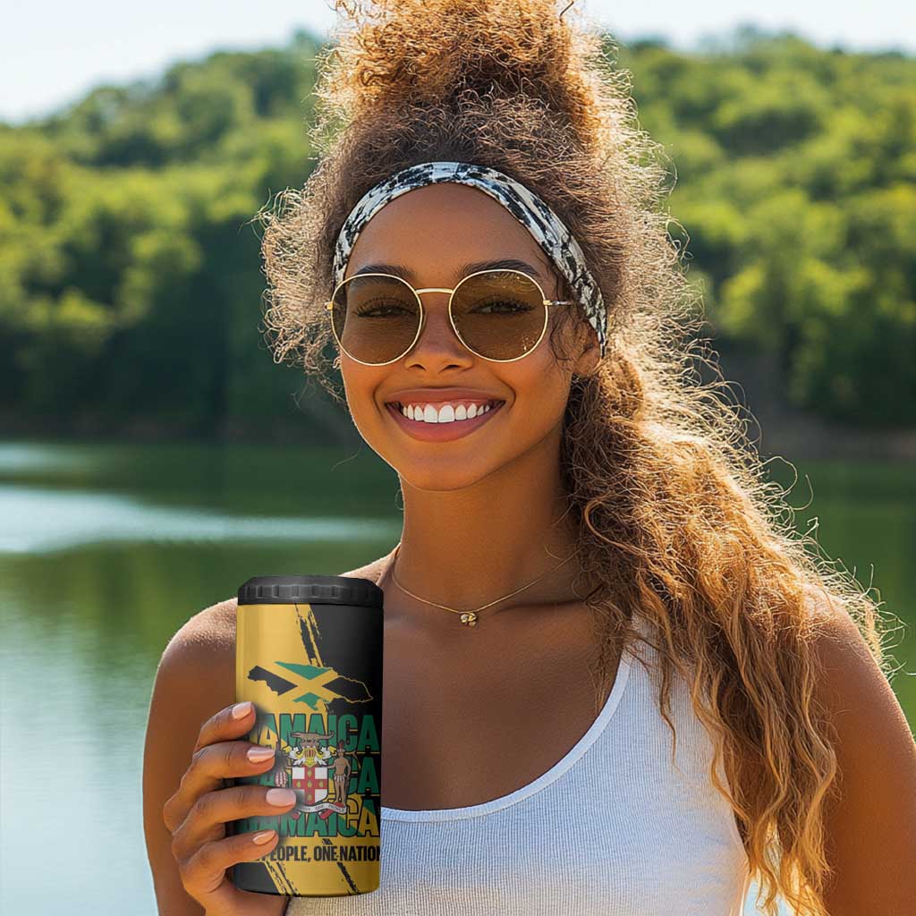 Jumieka Independence Day 4 in 1 Can Cooler Tumbler Jamaica One People, One Nation LT14