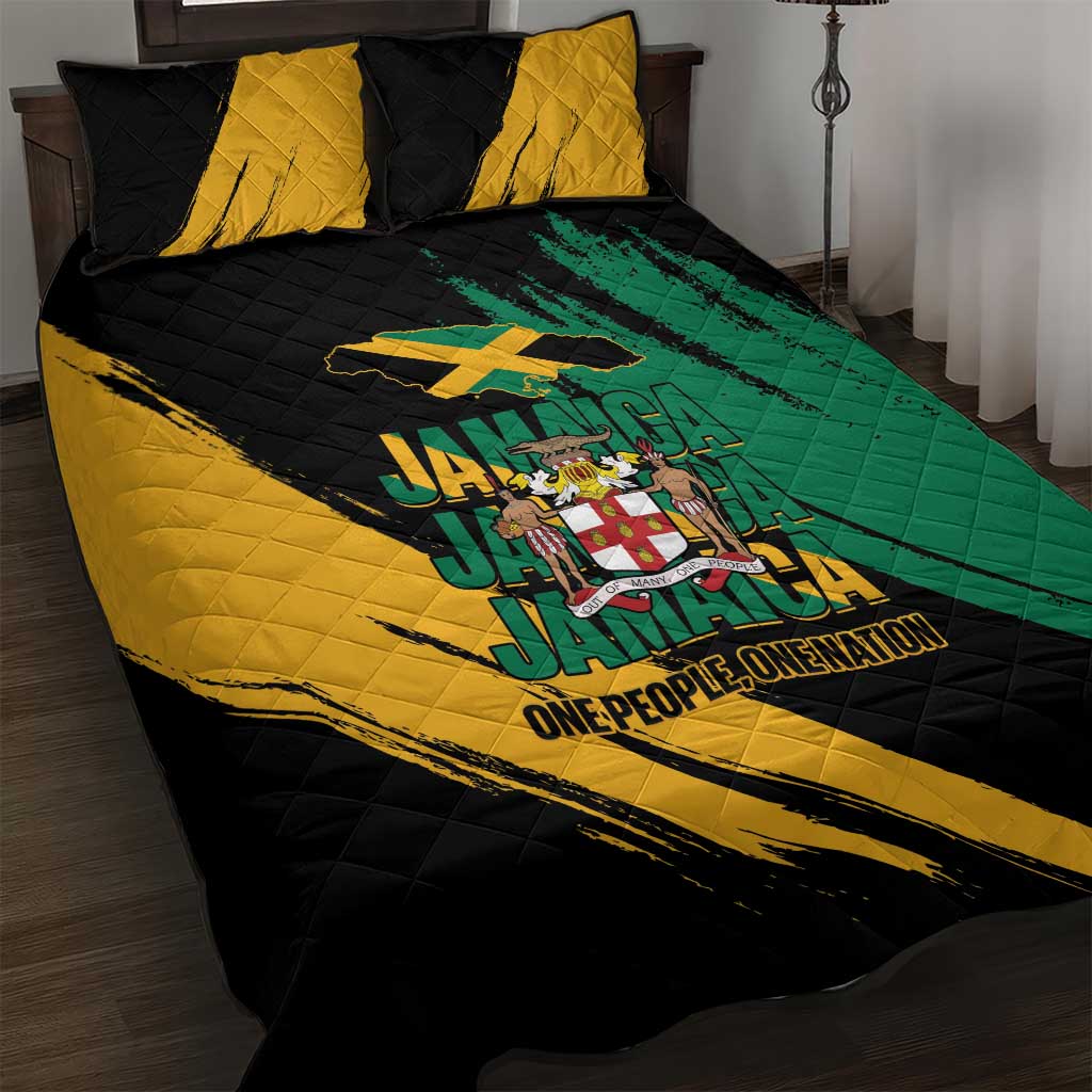 Jumieka Independence Day Quilt Bed Set Jamaica One People, One Nation LT14