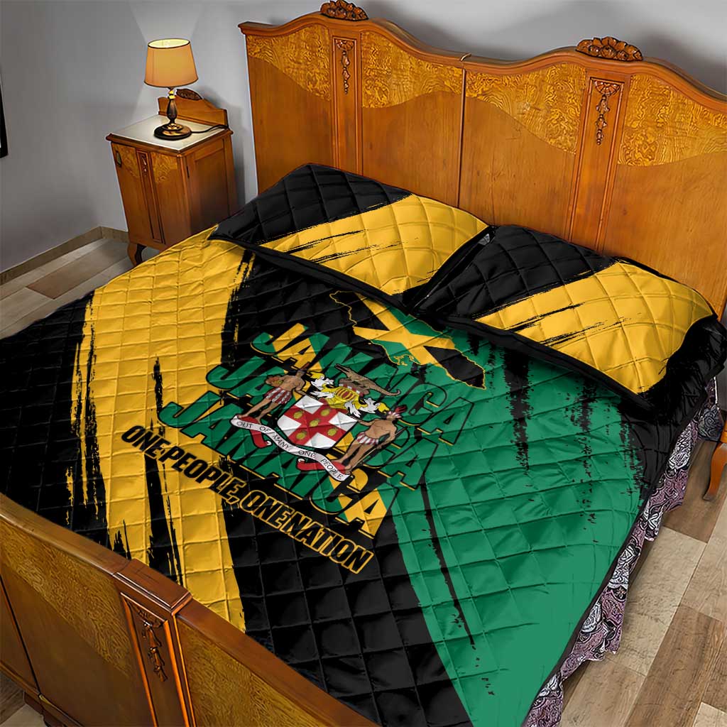 Jumieka Independence Day Quilt Bed Set Jamaica One People, One Nation LT14