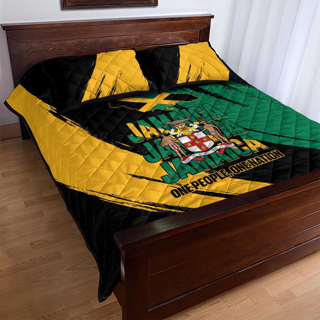 Jumieka Independence Day Quilt Bed Set Jamaica One People, One Nation LT14