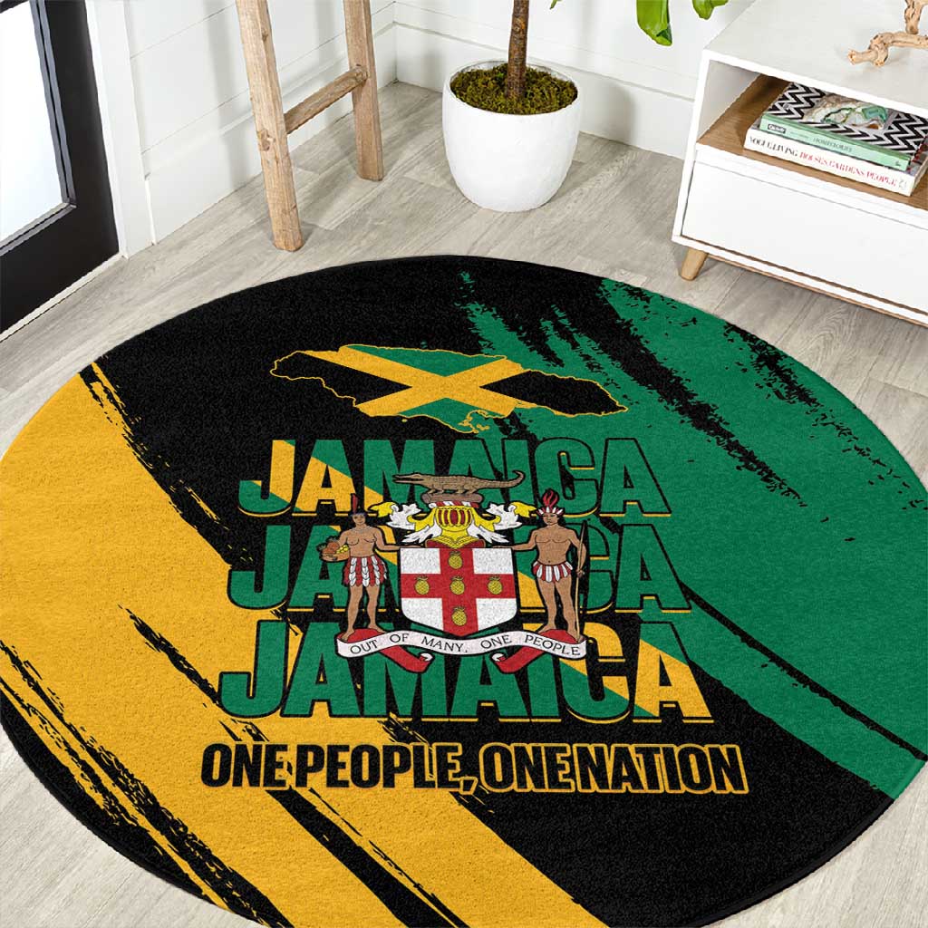 Jumieka Independence Day Round Carpet Jamaica One People, One Nation LT14