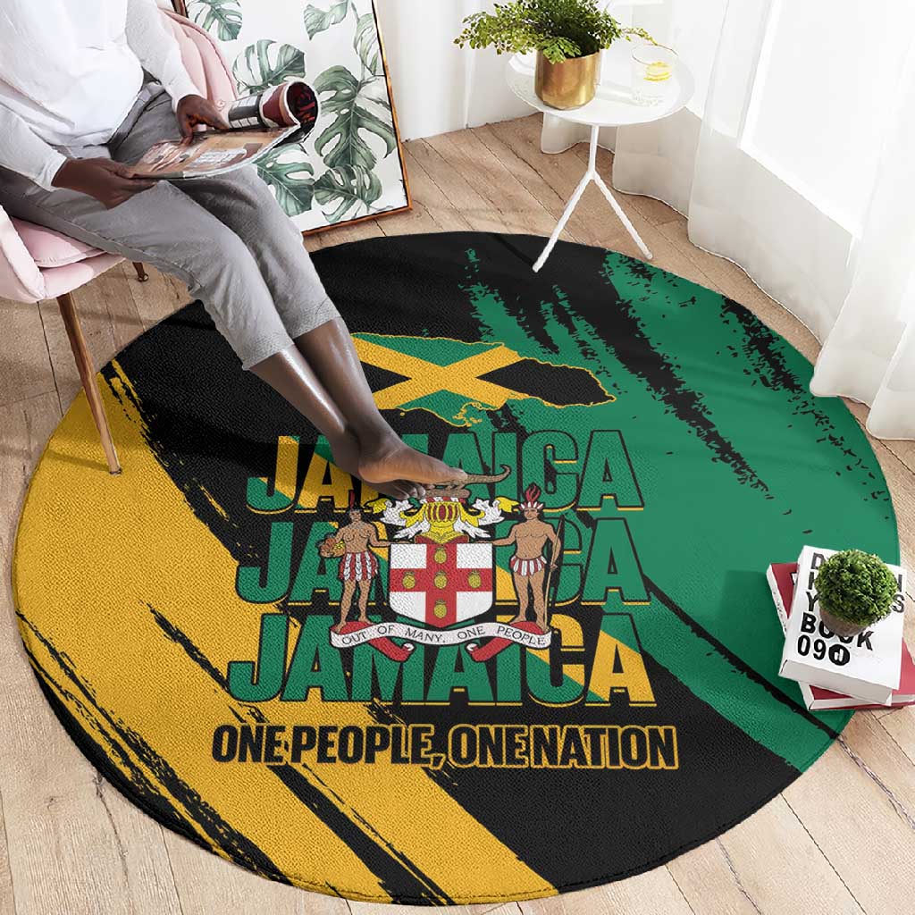 Jumieka Independence Day Round Carpet Jamaica One People, One Nation LT14