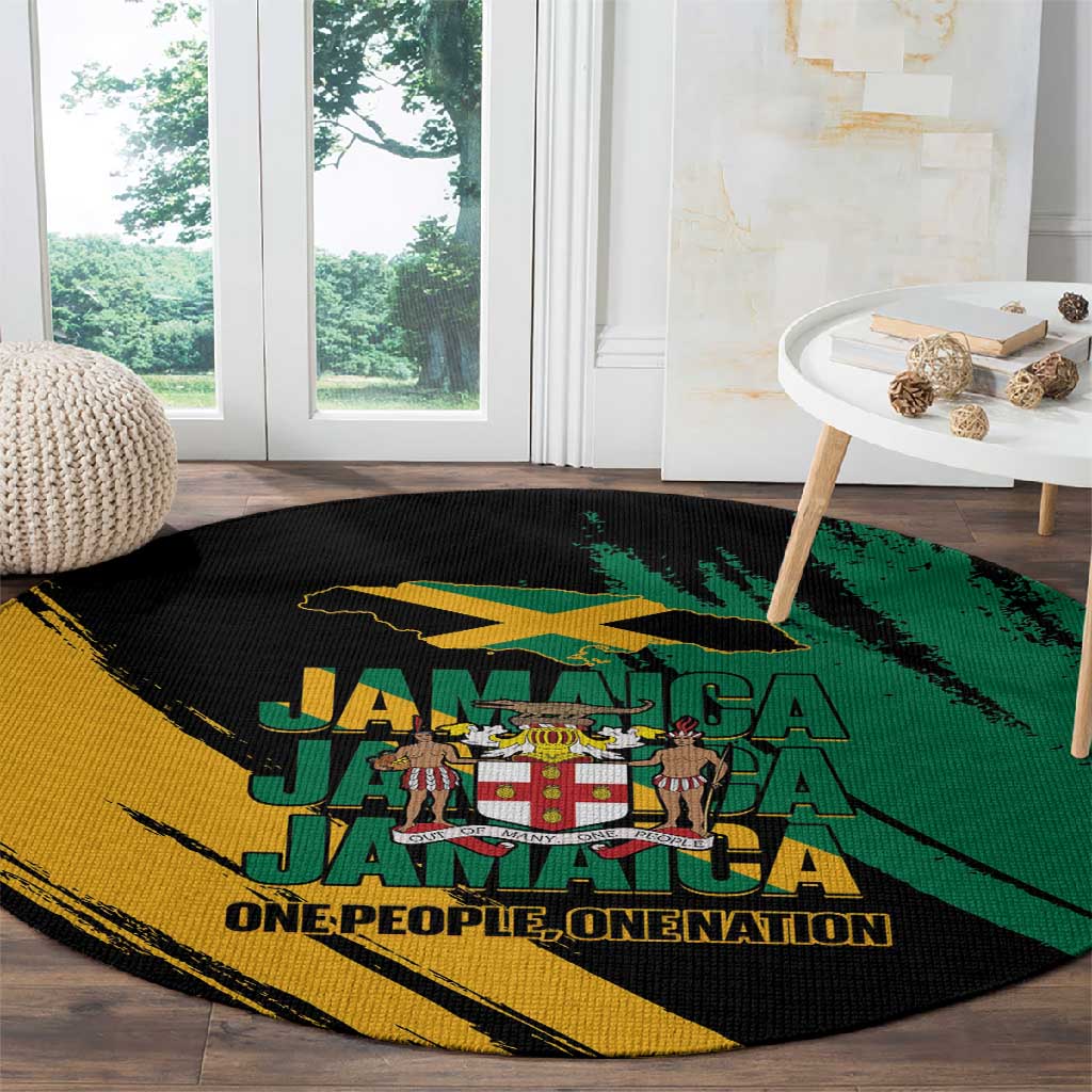 Jumieka Independence Day Round Carpet Jamaica One People, One Nation LT14