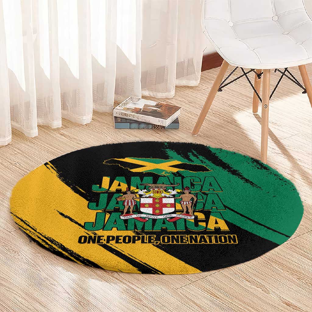 Jumieka Independence Day Round Carpet Jamaica One People, One Nation LT14