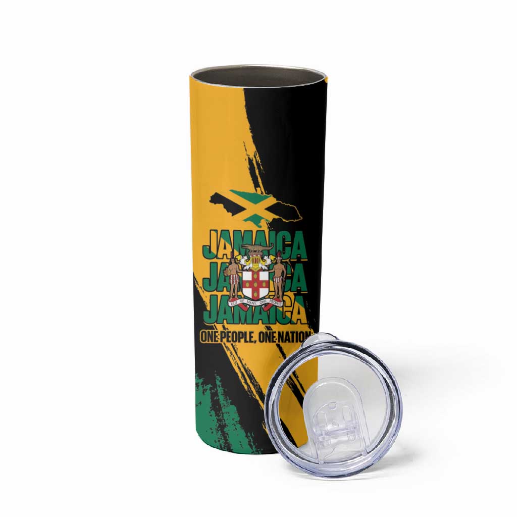 Jumieka Independence Day Skinny Tumbler Jamaica One People, One Nation LT14
