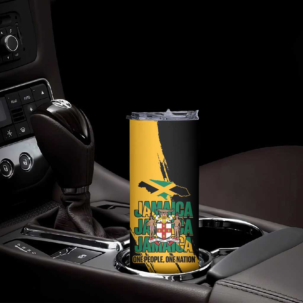 Jumieka Independence Day Skinny Tumbler Jamaica One People, One Nation LT14