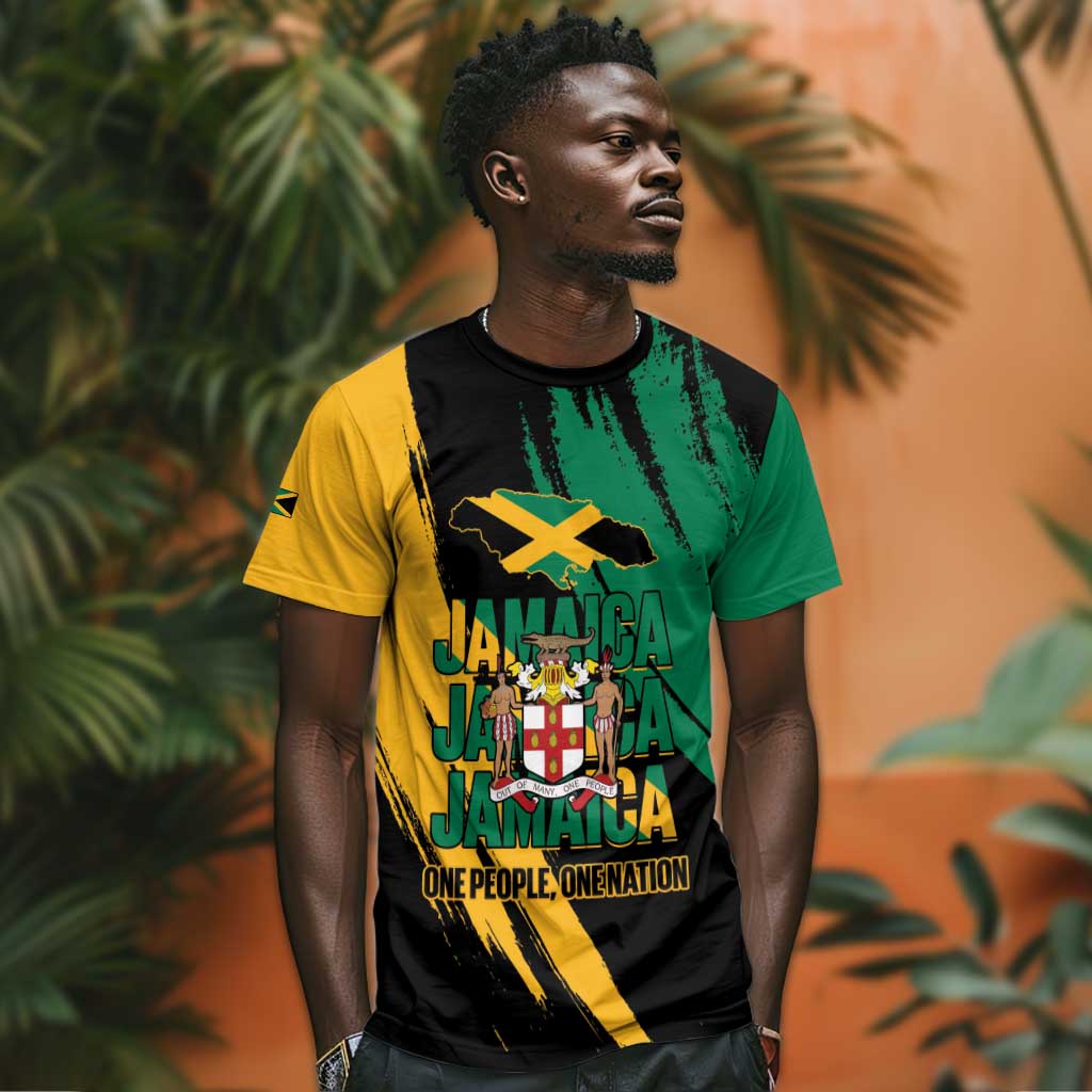 Jumieka Independence Day T shirt Jamaica One People, One Nation LT14
