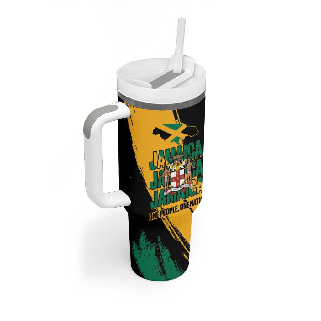 Jumieka Independence Day Tumbler With Handle Jamaica One People, One Nation LT14