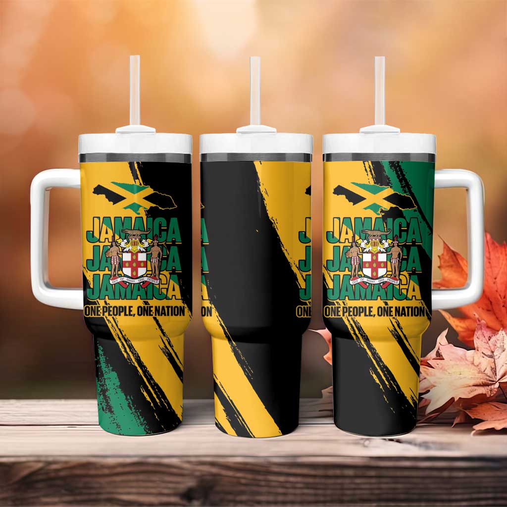 Jumieka Independence Day Tumbler With Handle Jamaica One People, One Nation LT14