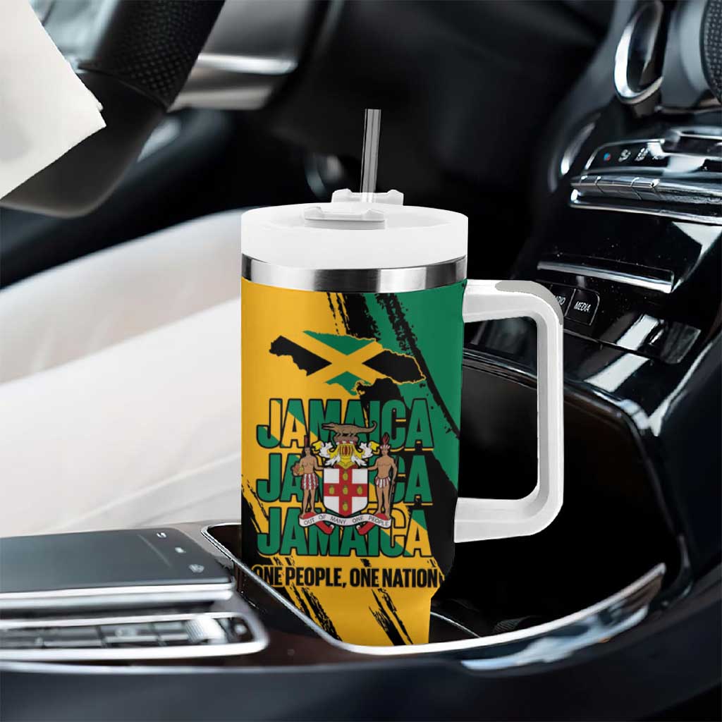 Jumieka Independence Day Tumbler With Handle Jamaica One People, One Nation LT14