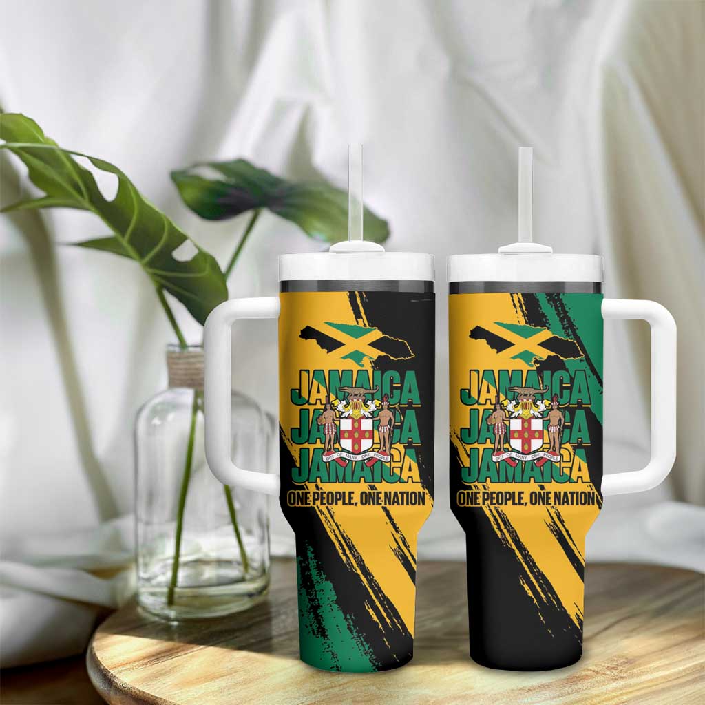Jumieka Independence Day Tumbler With Handle Jamaica One People, One Nation LT14