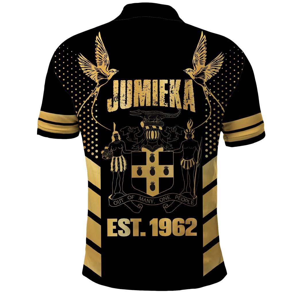 Jamaica Independence Day Polo Shirt Out Of Many One People Gold Color LT14