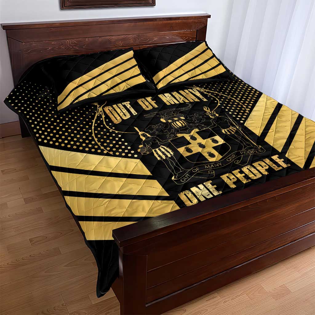 Jumieka Independence Day Quilt Bed Set Out Of Many, One People Gold Color LT14